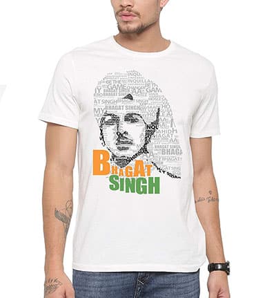 Canis Printed Round Neck Men's Bhagat Singh T-Shirt