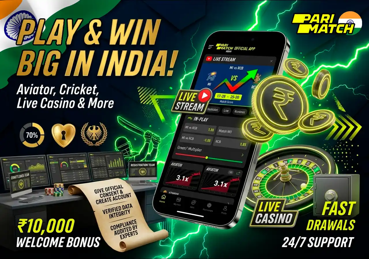 In-play live sports betting odds tracker and instant bet placement on Parimatch